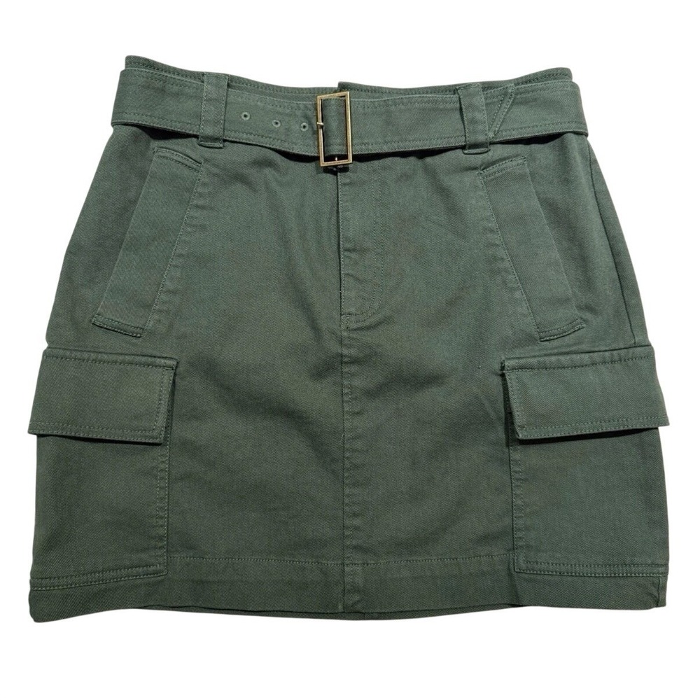 NWT Utility Mini Skirt Women's Size 8 Olive Green Military Utility Safari